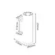 ^WALL UP-DOWN ROUND SPOT LUMINAIRE IP65 2XGU10 BLACK CEMENT - изображение 2