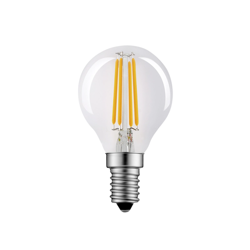 LED ФИЛАМЕНТ E14 ДИМИРУЕМА G45 4W 4000K 230V AC 410LM RA80 30000H 360°