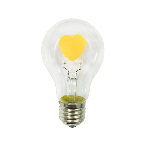 LED ФИЛАМЕНТ E27 A60 2W 2700K 230V AC 200LM RA80 30000H 360° СЪРЦЕ