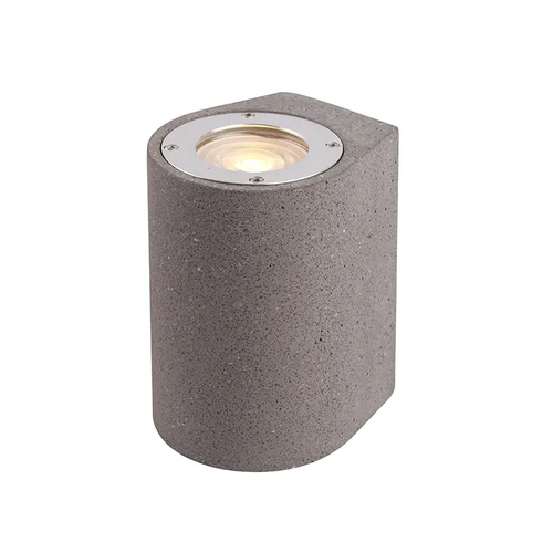 ^WALL ROUND SPOT LUMINAIRE IP65 GU10 BLACK CEMENT
