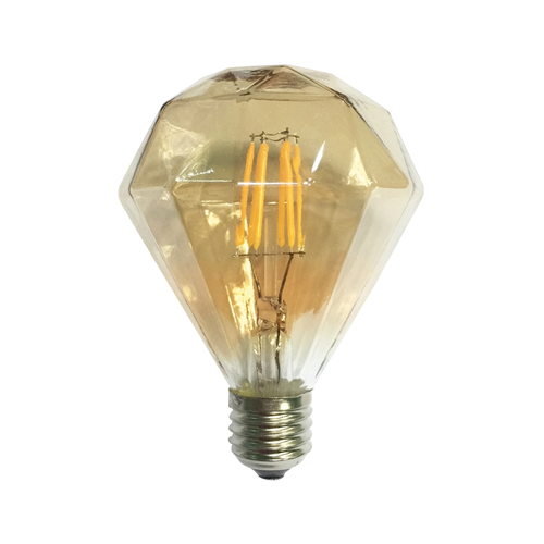 LED ФИЛАМЕНТ E27 АМБЪР ДИМИРУЕМА 6W 2700K 230V AC 590LM RA80