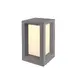 ^POST LUMINAIRE 330MM IP65 2xE27 Max.7W BLACK CEMENT & PC DIFFUSER