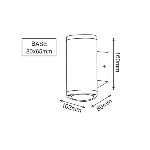 ^LED HP АПЛИК 6W 300LM 50° 230V AC 3.000K ТЪМНО СИВ CRI80 IP54 30.000HRS - изображение 3