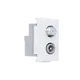 ^ MODYS SAT TV-R SOCKET THROUGH-LINE WHITE 1 M. IP20