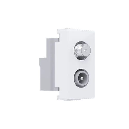 ^ MODYS SAT TV-R SOCKET THROUGH-LINE WHITE 1 M. IP20