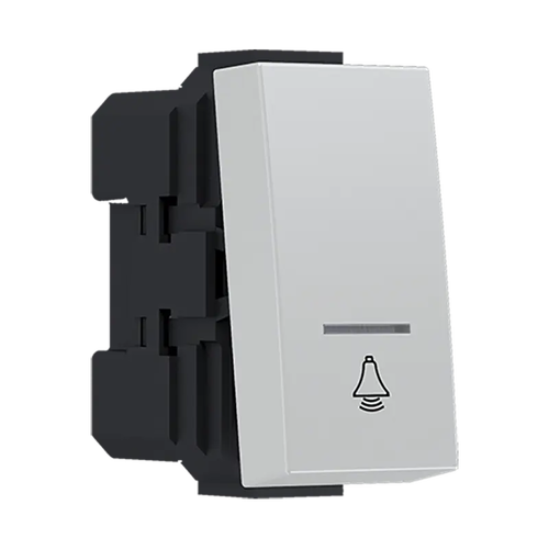 ^MODYS БУТОН С ИНДИКАТОР И СИМВОЛ ЗВЪНЕЦ СЛОНОВА КОСТ 1 M. 1P 10A 250VAC IP20