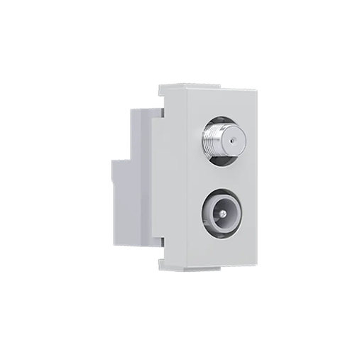 ^ MODYS SAT TV-R SOCKET THROUGH-LINE IVORY 1 M. IP20