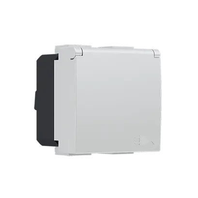 ^ MODYS КОНТАКТ ШУКО С КАПАК СЛОНОВА КОСТ 2 M. 2P+E 16A 250VAC IP20
