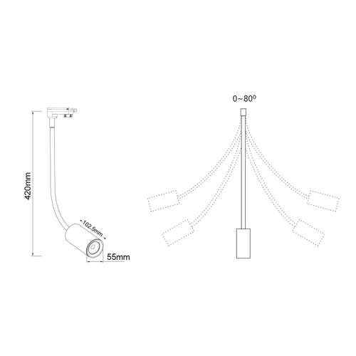 ЧЕРЕНА ЛЕД ПЪТНА ЛАМПА 10W 4000K 4WIRES 24° 900LM 230V Ra80 - изображение 2