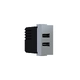 ^ MODYS USB CHARGER SILVER 1 M. 2xUSB TYPE A+C 5VDC 3A IP20