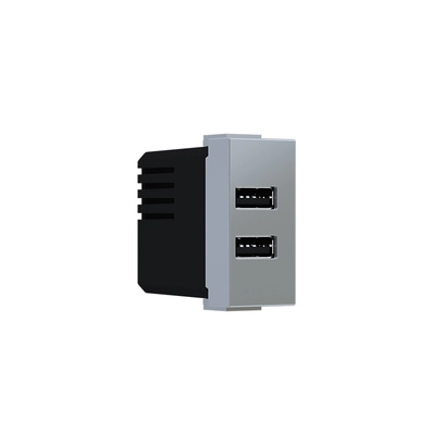^ MODYS USB ЗАРЯДНО СРЕБЪРНО 1 M. 2xUSB ТИП A+C 5VDC 3A IP20
