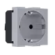 ^ MODYS SCHUKO SOCKET SILVER 2 M. 2P+E 16A 250VAC IP20