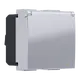 ^ MODYS КОНТАКТ ШУКО С КАПАК СРЕБЪРЕН 2 M. 2P+E 16A 250VAC IP20
