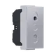 ^ MODYS EURO SOCKET WITH SHUTTERS SILVER 1 M. 2P 10A 250VAC IP20