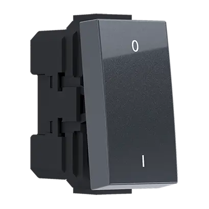 ^MODYS ДВУПОЛЮСЕН КЛЮЧ (0-1) АНТРАЦИТ 1 M. 2P 10AX 250VAC IP20