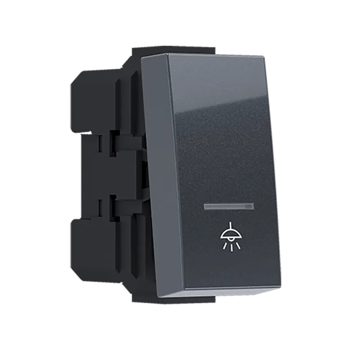 ^MODYS БУТОН С ИНДИКАТОР И СИМВОЛ ЛАМПА АНТРАЦИТ 1 M. 1P 10A 250VAC IP20