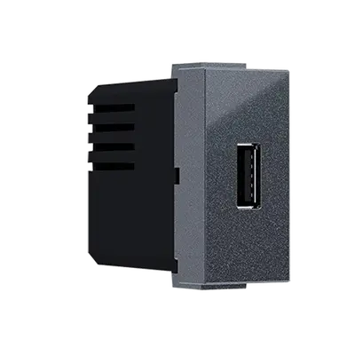 ^ MODYS USB ЗАРЯДНО АНТРАЦИТ 1 M. 1xUSB 5VDC 1.2A IP20