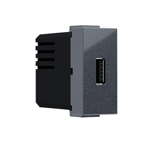 ^ MODYS USB ЗАРЯДНО АНТРАЦИТ 1 M. 1xUSB 5VDC 1.2A IP20