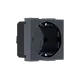 ^ MODYS КОНТАКТ ШУКО АНТРАЦИТ 2 M. 2P+E 16A 250VAC IP20