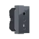 ^ MODYS ЕВРО КОНТАКТ СЪС ЗАЩИТНИ КАПАЧЕТА АНТРАЦИТ 1 M. 2P 10A 250VAC IP20