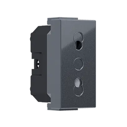 ^ MODYS ЕВРО КОНТАКТ СЪС ЗАЩИТНИ КАПАЧЕТА АНТРАЦИТ 1 M. 2P 10A 250VAC IP20