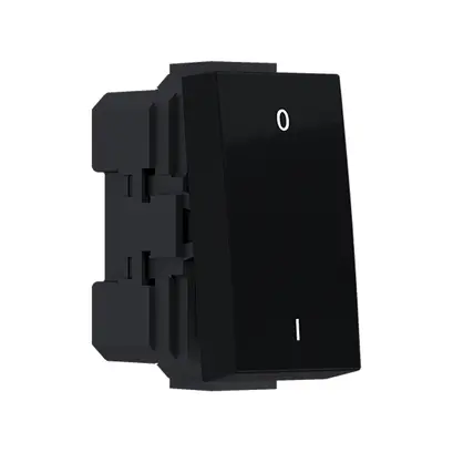 ^MODYS ДВУПОЛЮСЕН КЛЮЧ (0-1) МАТОВО ЧЕРЕН 1 M. 2P 10AX 250VAC IP20