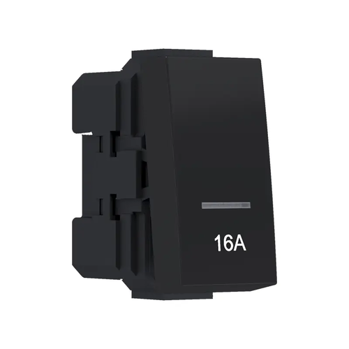 ^MODYS ДВУПОЛЮСЕН КЛЮЧ (0-1) С ИНДИКАТОР 16A МАТОВО ЧЕРЕН 2P 16AX 250VAC IP20