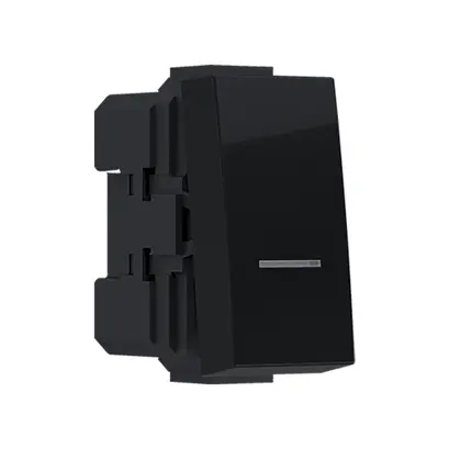 ^MODYS PUSH BUTTON SWITCH MATT BLACK 1 M. 1P 10A 250VAC IP20