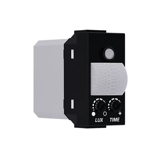 ^ MODYS PIR MOTION DETECTOR MATT BLACK 1 M. 1P 5(1)A 230VAC IP20