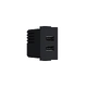 ^ MODYS USB CHARGER MATT BLACK 1 M. 2xUSB TYPE A+C 5VDC 3A IP20