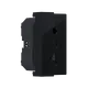 ^ MODYS EURO SOCKET WITH SHUTTERS MATT BLACK 1 M. 2P 10A 250VAC IP20