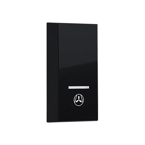 ^ MODYS BUTTON WITH INDICATOR & SYMBOL VENTILATOR 1 M. MATT BLACK