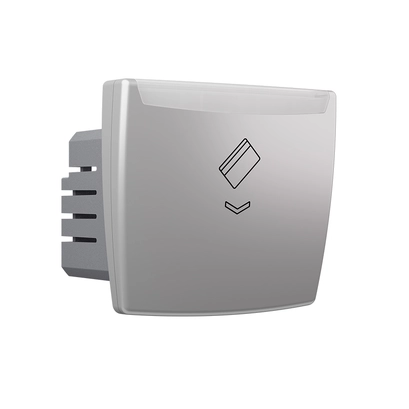 ^ MODYS МЕХАНИЧЕН КАРТОВ КЛЮЧ 220V 10A IP 20 СРЕБЪРЕН