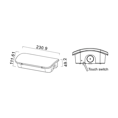 АВАРИЕН LED С ПОСТОЯНЕН/НЕПОСТОЯНЕН РЕЖИМ IP65 4.5W/1.1W (EP) 3Ч 150LM 6000K 230V AC, С ТЕСТ БУТОН - изображение 2