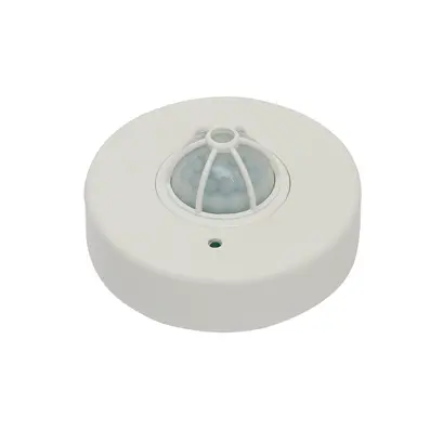 ИНФРАЧЕРВЕН ДЕТЕКТОР ЗА ДВИЖЕНИЕ ЗА ТАВАНЕН МОНТАЖ 230V IP20 360° 2-6m МАКС. БЯЛ