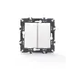 PRIME 2 GANG 1 WAY SWITCH SCREWLESS 1+1P 10AX 250VAC IP20 WHITE