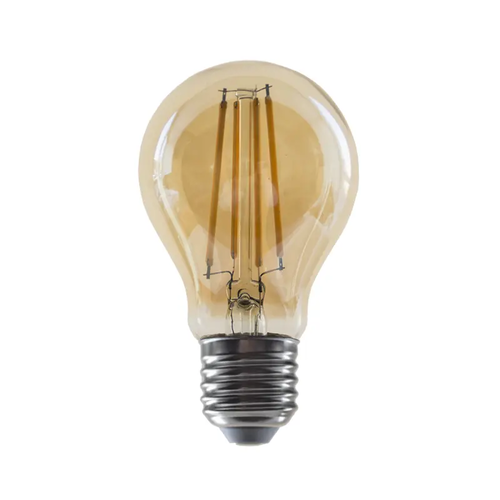 LED ФИЛАМЕНТ E27 ДИМИРУЕМА A60 8W КЕХЛИБАРЕНА 2700K 230V AC 900LM RA80 30000H 360°