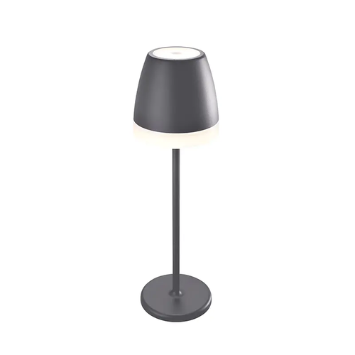 ^LED SMD НАСТОЛНА ЛАМПА НА БАТЕРИЯ 2W 150LM 38° 3.000K ТЪМНО СИВО CRI80 IP54