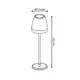 ^LED SMD НАСТОЛНА ЛАМПА НА БАТЕРИЯ 2W 150LM 38° 3.000K МАТОВО БЯЛО CRI80 IP54 - изображение 2