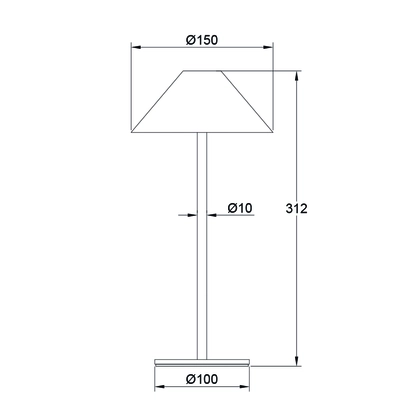 ^LED SMD НАСТОЛНА ЛАМПА НА БАТЕРИЯ 3W 140LM 3.000K МАТОВО БЯЛО 270° CRI80 IP54
