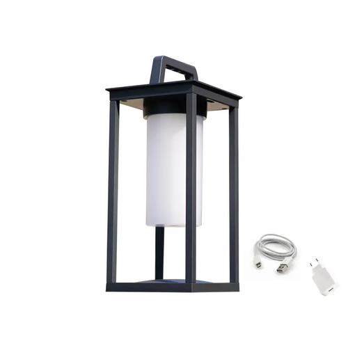 ^LED SMD НАСТОЛНА ЛАМПА НА БАТЕРИЯ 3W 150LM 180° 3.000K ТЪМНО СИВО CRI80 IP54