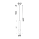 ^PENDANT LAMP LED 5W 3000K 300LM ESTRELA BLACK METAL IP20 D6XH228CM - изображение 2