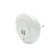 НОЩНА LED ЛАМПА  1W 4000K ΜΕ 2 USB ПОРТА ,КОНТАКТ ON/OFF И AUTO MODE,БЯЛА ПЛАСТМАСА  230V IP20