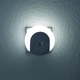 НОЩНА LED ЛАМПА  1W 4000K ΜΕ 2 USB ПОРТА ,КОНТАКТ ON/OFF И AUTO MODE,БЯЛА ПЛАСТМАСА  230V IP20 - изображение 2