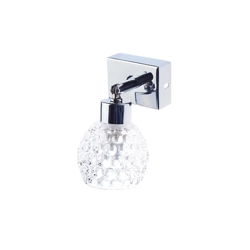 WALL LAMP 1ΧG9 GLASS+CHROME OSTRAVA