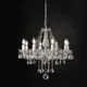 ^PENDANT 8XE14 CLEAR CRYSTAL + CHROME METAL Φ57×Η162CM GLADIOLO