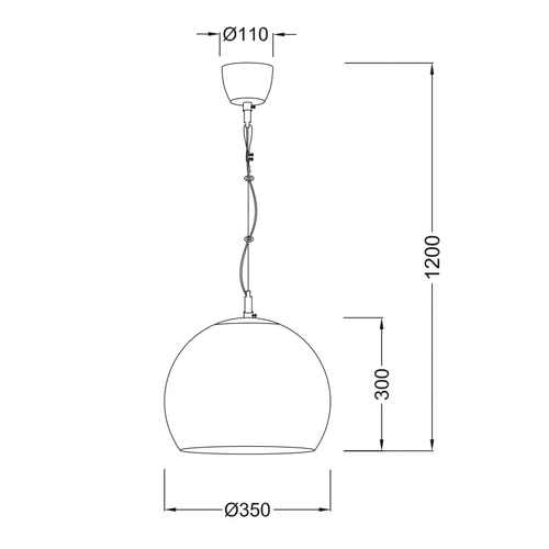 PENDANT 1X60W E27 GLASS LUNA - изображение 2