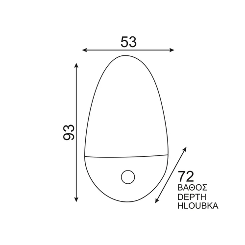 ЛЕД НОЩНА ЛАМПА С КОНТАКТ ON-OFF 1W 4000K 230 - изображение 2