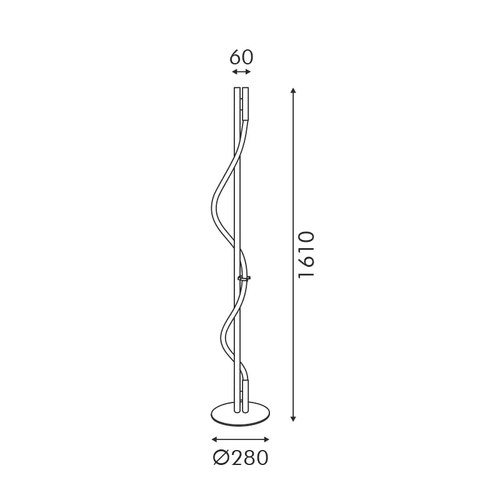 FLOOR LAMP LED 20W 3000K 690LM MALPO METAL+SILICON IP20 D30*H160 - изображение 2