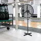 ИНДУСТРИАЛЕН ВЕНТИЛАТОР СЪС СТОЙКА, АЛУМИНИЙ, ЧЕРЕН С 2 ЧЕРНИ ПЕРКИ, ДИАМ65, AC 160W - изображение 3